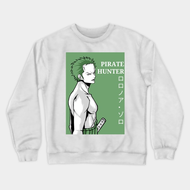 pirate hunter zoro Crewneck Sweatshirt by Amartwork